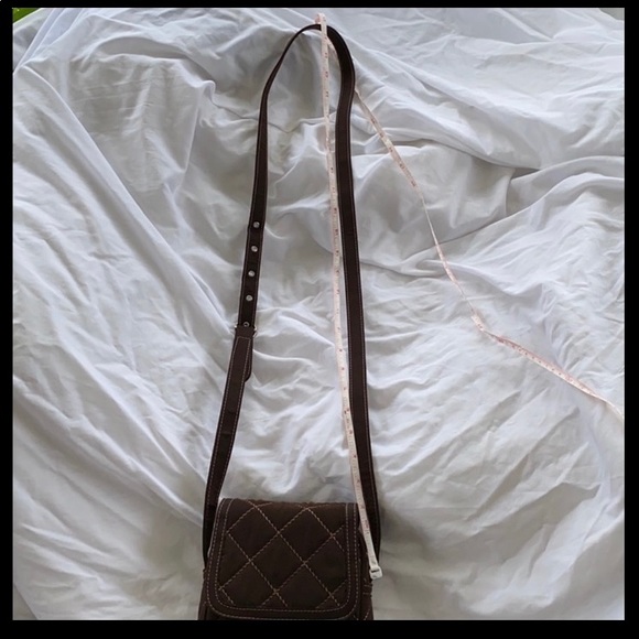 VERA BRADLEY SOFT BROWN QUILTED CROSSBODY BAG - Picture 6 of 9